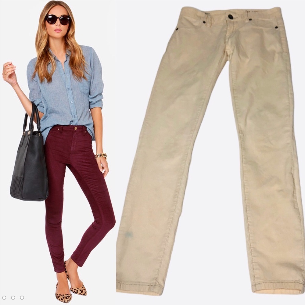 Blank NYC OffWhite Skinny Corduroy Stretch Pant 25